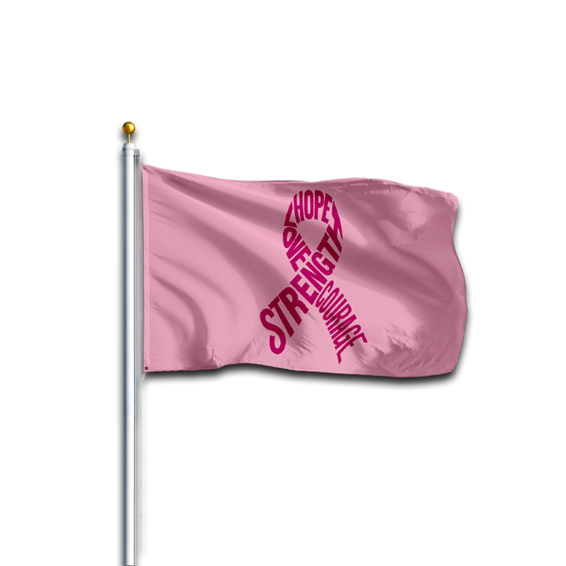 PINK RIBBON FLAGS