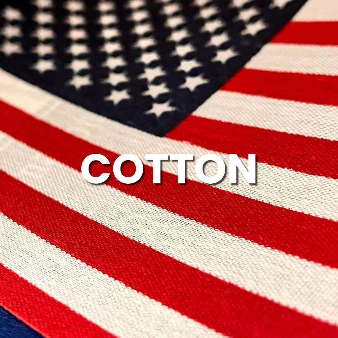 Close-up of cotton American flag