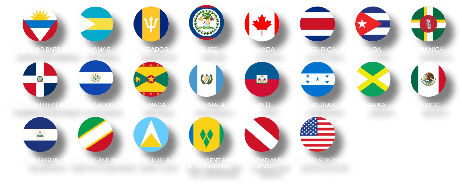 Flags of North and Central America countries