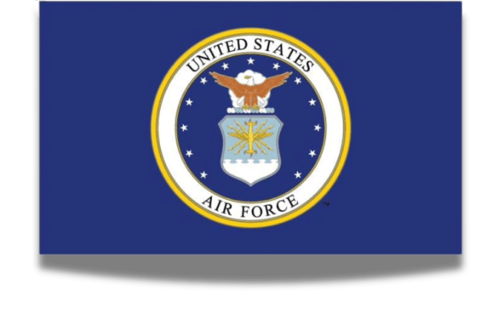 Air Force logo with shield and eagle