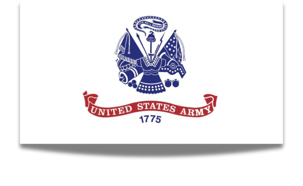U.S. Army emblem and banner