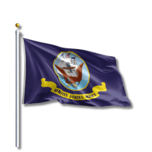 United States Navy flag waving