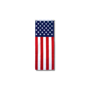Vertical American flag on black background