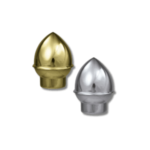 Gold and silver metal acorn finials
