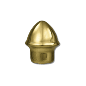 Shiny gold acorn-shaped finial