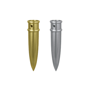 Gold and silver metal spikes on black background