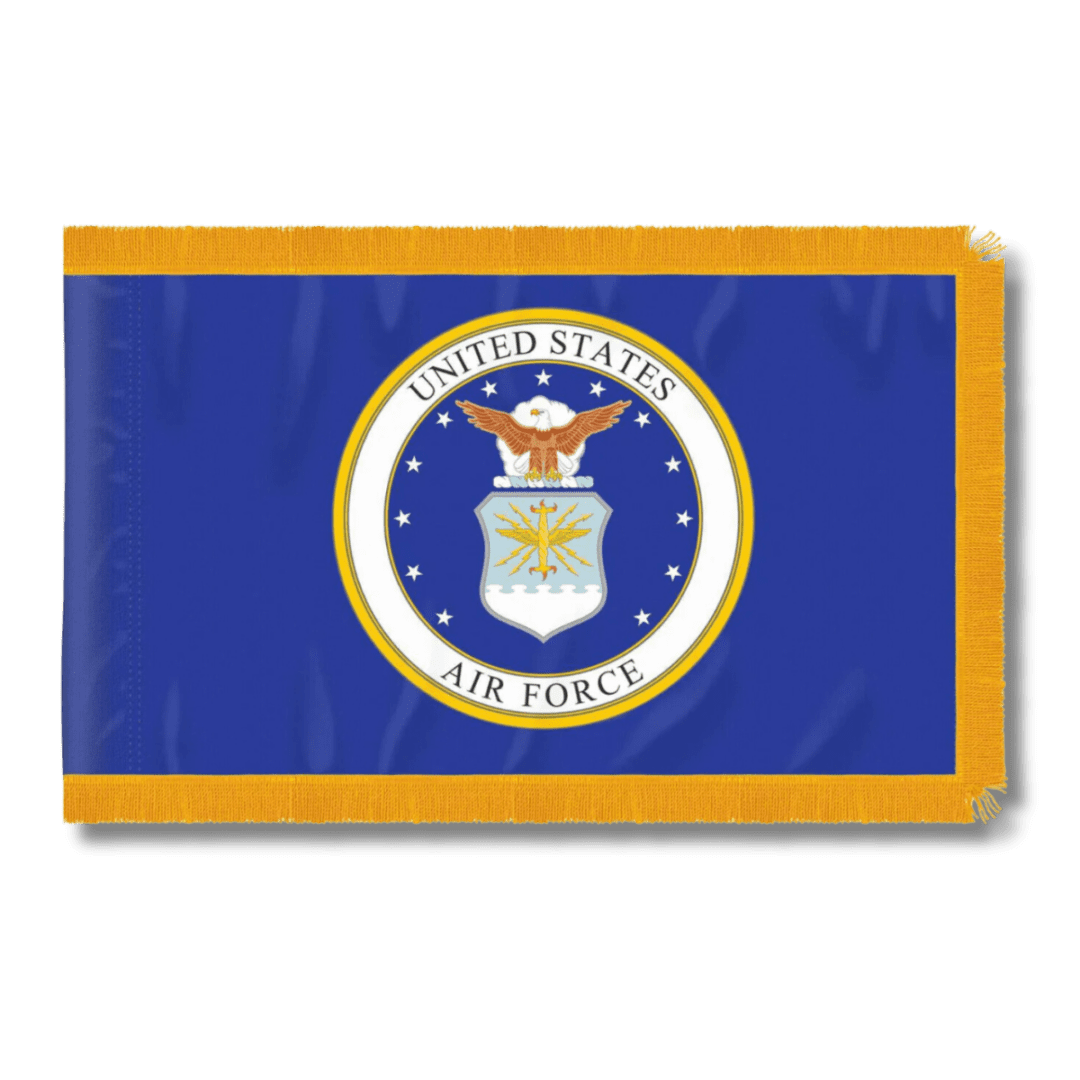 United States Air Force flag with gold fringe
