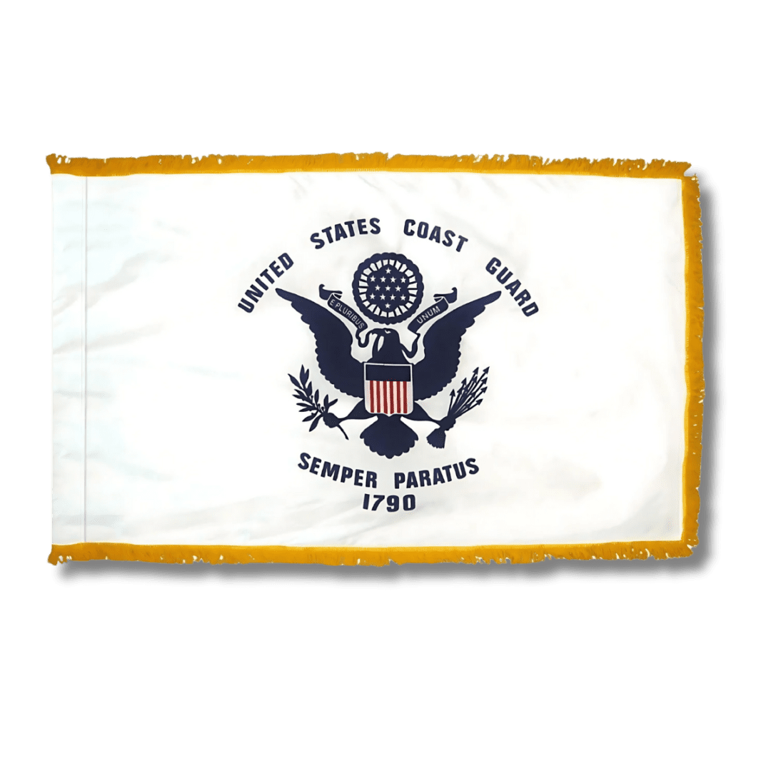 United States Coast Guard flag with eagle emblem