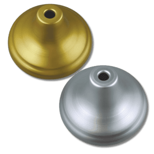 Gold and silver metal lamp shades