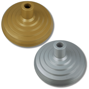 Gold and silver stepped metal domes